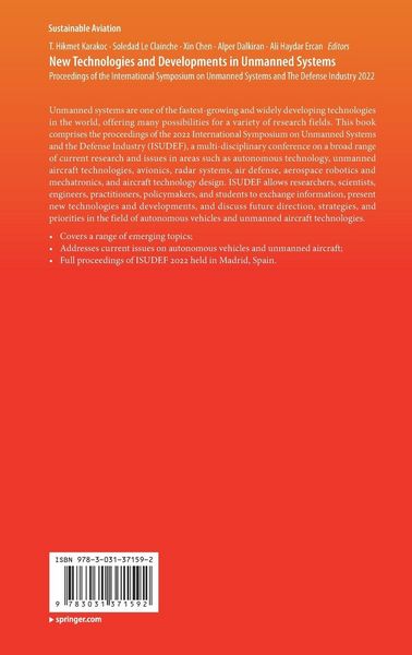Produktbild: New Technologies and Developments in Unmanned Systems