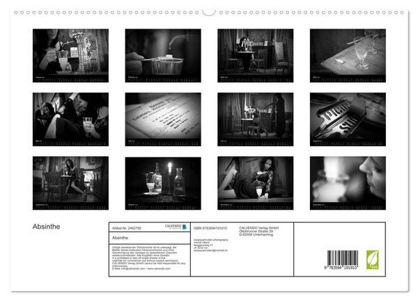Produktbild: Absinthe (hochwertiger Premium Wandkalender 2027 DIN A2 quer), Kunstdruck in Hochglanz