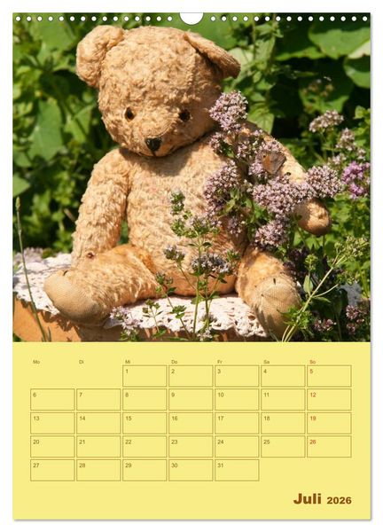 Produktbild: B&auml;renstarker Planer f&uuml;r das Jahr &ndash; Teddys (Wandkalender 2026 DIN A3 hoch), CALVENDO Monatskalender