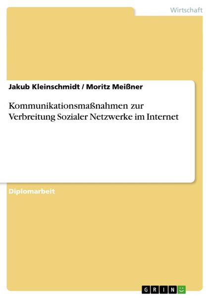 Produktbild: Kommunikationsma&szlig;nahmen zur Verbreitung Sozialer Netzwerke im Internet
