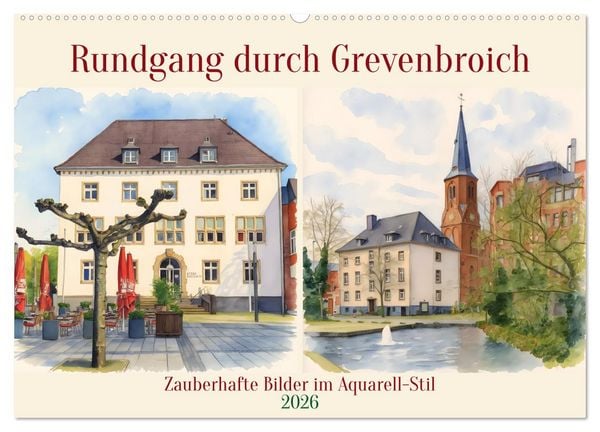 Produktbild: Rundgang durch Grevenbroich (Wandkalender 2026 DIN A2 quer), CALVENDO Monatskalender