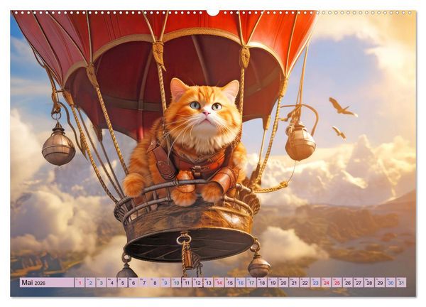 Produktbild: Ginger - Samtpfotiger Abenteurer (Wandkalender 2026 DIN A2 quer), CALVENDO Monatskalender