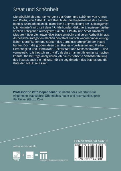 Produktbild: Staat und Sch&ouml;nheit