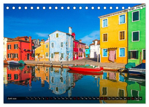 Produktbild: Burano - Die Insel der bunten H&auml;user (Tischkalender 2026 DIN A5 quer), CALVENDO Monatskalender