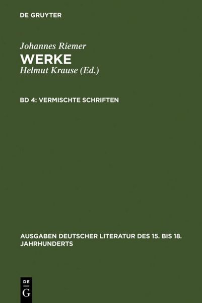 Produktbild: Vermischte Schriften
