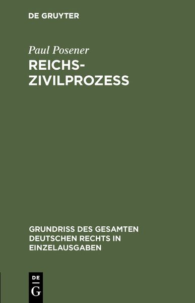 Produktbild: Reichszivilproze&szlig;