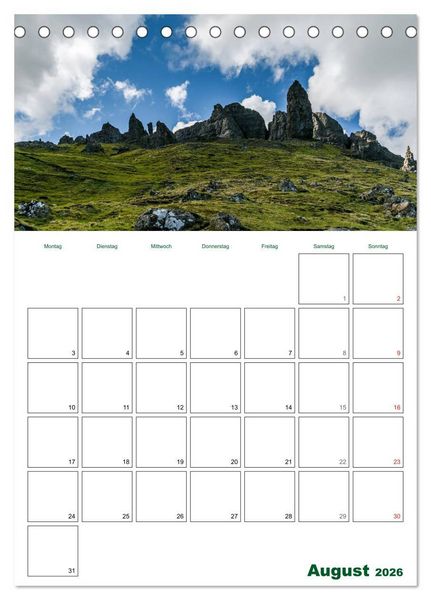 Produktbild: Schottland Entdeckungstour (Tischkalender 2026 DIN A5 hoch), CALVENDO Monatskalender