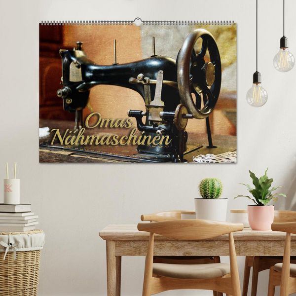 Produktbild: Omas N&auml;hmaschinen (Wandkalender 2026 DIN A2 quer), CALVENDO Monatskalender