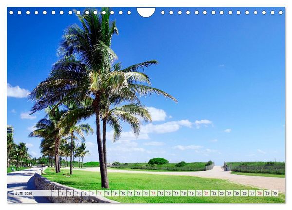 Produktbild: Miami Beach und Art Deco District (Wandkalender 2026 DIN A4 quer), CALVENDO Monatskalender