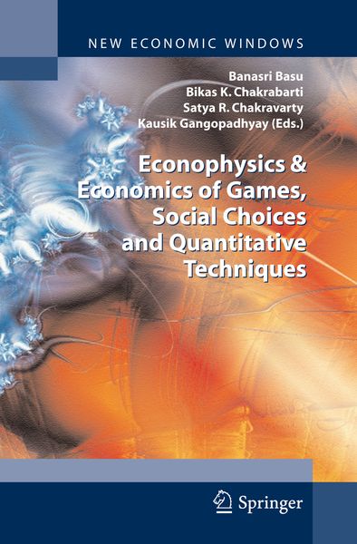 Produktbild: Econophysics & Economics of Games, Social Choices and Quantitative Techniques