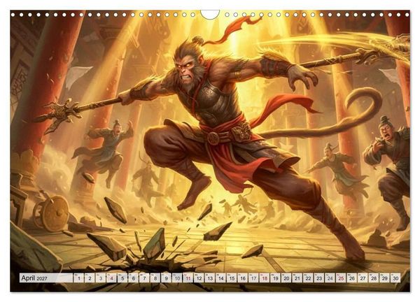 Produktbild: Sun Wukong - Die Reise des Affenk&ouml;nigs (Wandkalender 2027 DIN A3 quer), CALVENDO Monatskalender