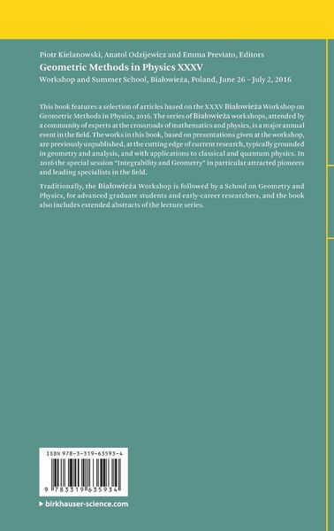 Produktbild: Geometric Methods in Physics XXXV