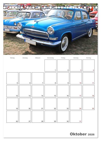 Produktbild: Ost-Oldtimer in Magdeburg (Tischkalender 2026 DIN A5 hoch), CALVENDO Monatskalender