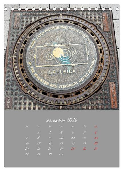 Produktbild: Faszination Kanaldeckel (Tischkalender 2026 DIN A5 hoch), CALVENDO Monatskalender