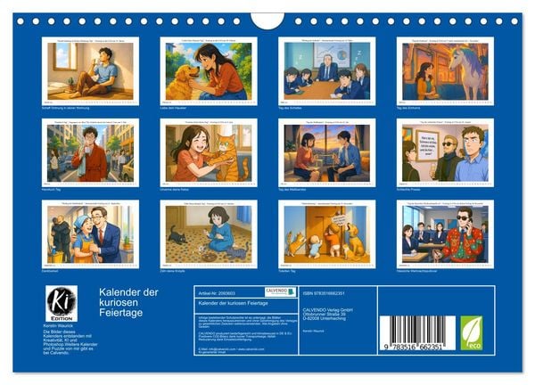 Produktbild: Kalender der kuriosen Feiertage (Wandkalender 2026 DIN A4 quer), CALVENDO Monatskalender