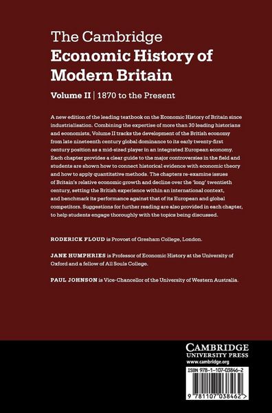 Produktbild: The Cambridge Economic History of Modern Britain