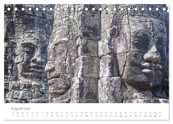 Produktbild: Geheimnisvolles Indochina Kambodscha, Laos, Vietnam (Tischkalender 2026 DIN A5 quer), CALVENDO Monatskalender