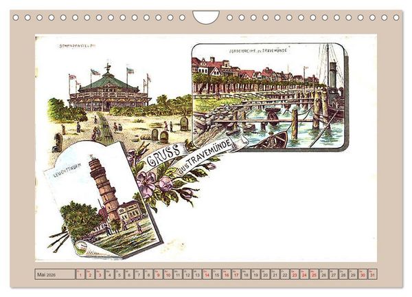 Produktbild: Gru&szlig; aus Travem&uuml;nde (Wandkalender 2026 DIN A4 quer), CALVENDO Monatskalender