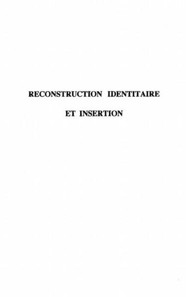 Produktbild: Reconstruction identitaire etinsertion