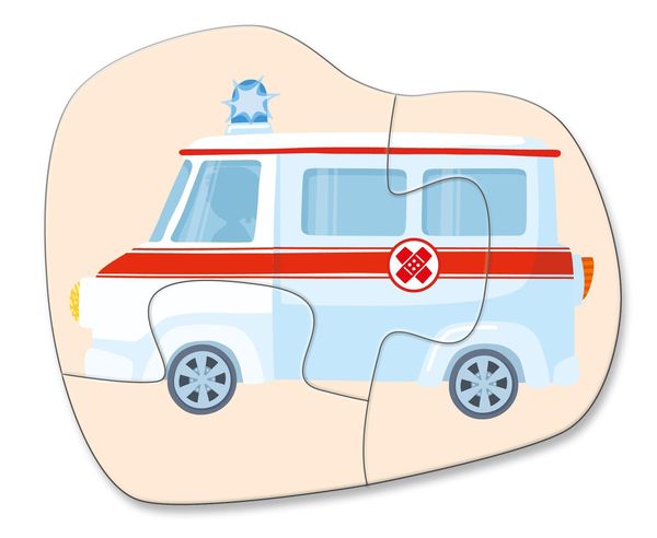 Produktbild: 4 erste Puzzles - Einsatzfahrzeuge