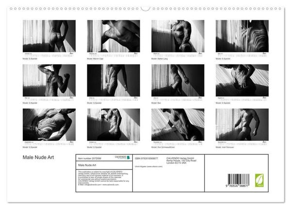 Produktbild: Male Nude Art (High Quality Premium Wall Calendar 2026 DIN A2 landscape),CALVENDO 12 Month Wall Calendar