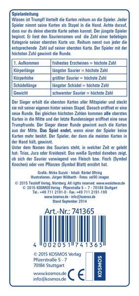 WAS IST WAS Kartenspiel Dinosaurier Trumpfspiel
