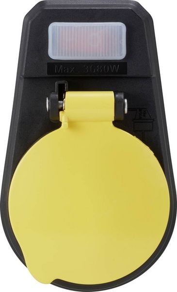 Produktbild: Sygonix SY-4673756 Schaltbare Zwischensteckdose mit Schalter am Ger&auml;t 1polig Schwarz, Gelb