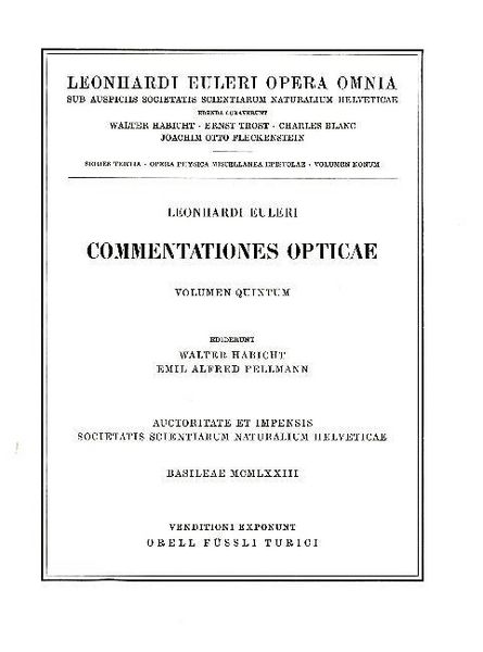 Produktbild: Commentationes opticae 5th part