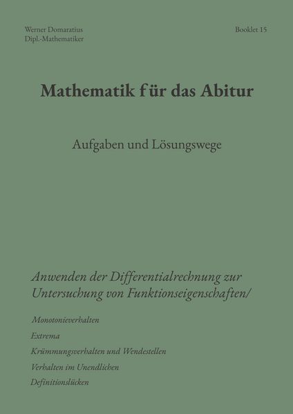 Produktbild: Mathematik f&uuml;r das Abitur