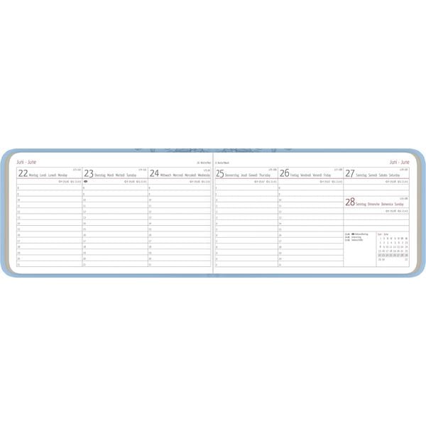 Produktbild: Ladytimer TO GO Deluxe Sky 2026 - Taschen-Kalender 15,3x8,7 cm - Tucson Einband - mit Motivprägung - Weekly - 128 Seiten - Alpha Edition