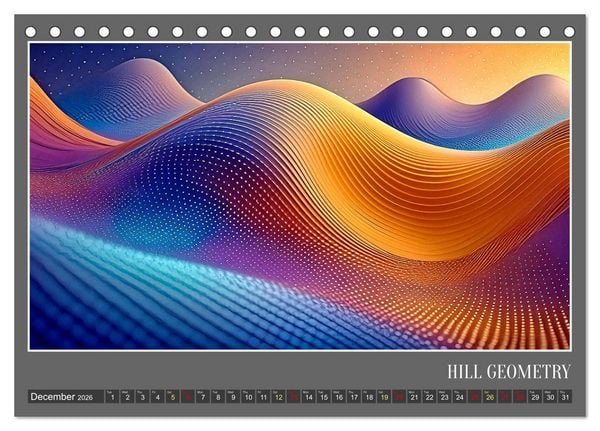 Produktbild: Fantasy in shape and color (Desk Calendar 2026 DIN A5 landscape), CALVENDO 12 Month DeskCalendar