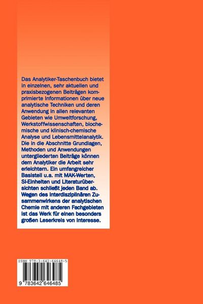 Produktbild: Analytiker-Taschenbuch