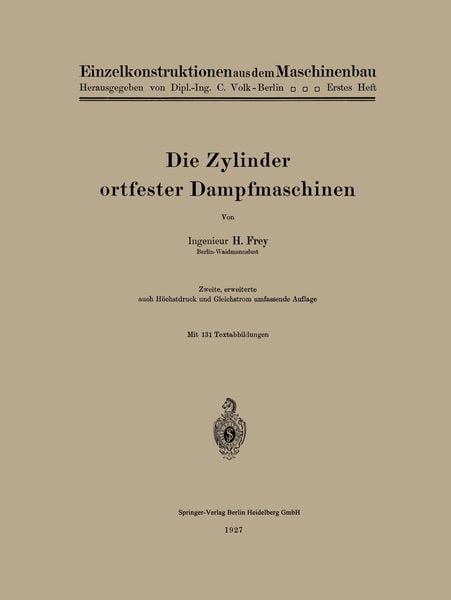 Produktbild: Die Zylinder ortfester Dampfmaschinen