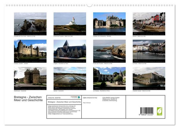 Produktbild: Bretagne - Zwischen Meer und Geschichte (hochwertiger Premium Wandkalender 2026 DIN A2 quer), Kunstdruck in Hochglanz
