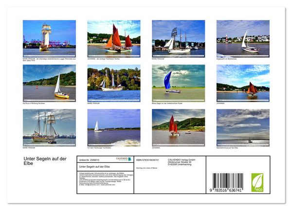 Produktbild: Unter Segeln auf der Elbe (Wandkalender 2026 DIN A4 quer), CALVENDO Monatskalender
