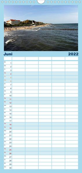 Produktbild: Familienplaner K&uuml;hlungsborn (Wandkalender 2022 , 21 cm x 45 cm, hoch)