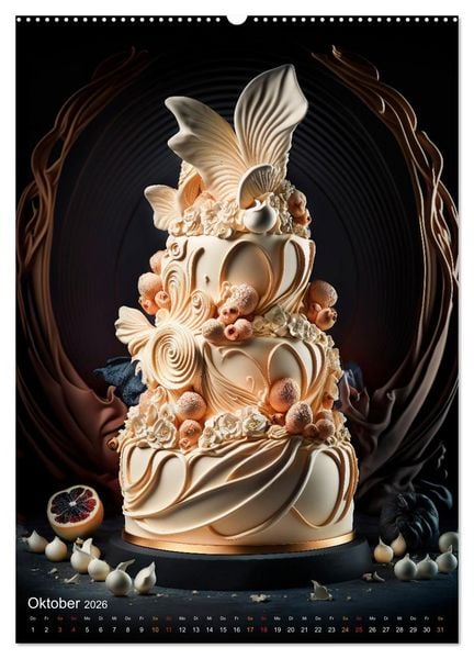 Produktbild: Zur Hochzeit eine Torte (hochwertiger Premium Wandkalender 2026 DIN A2 hoch), Kunstdruck in Hochglanz