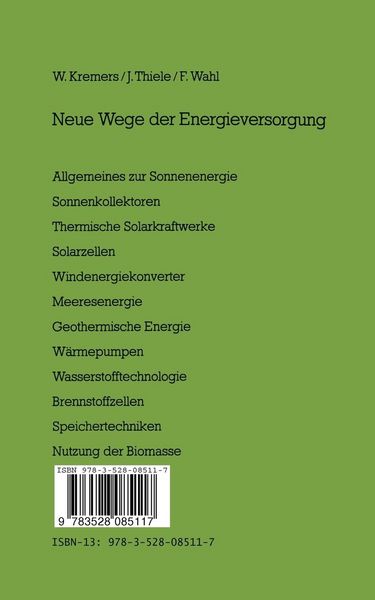 Produktbild: Neue Wege der Energieversorgung