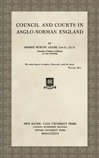 Produktbild: Council and Courts in Anglo-Norman England (1926)