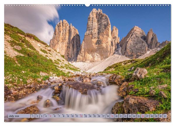 Produktbild: Dolomites, mountain paradise in North Italy (High Quality Premium Wall Calendar 2026 DIN A2 landscape),CALVENDO 12 Month Wall Calendar