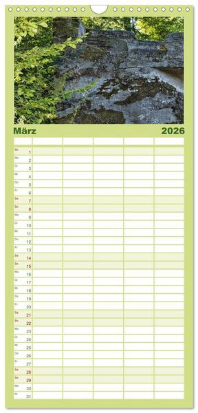 Produktbild: Familienplaner 2026 - Felsenburg Rotenhan mit 5 Spalten (Wandkalender, 21 x 45 cm) CALVENDO