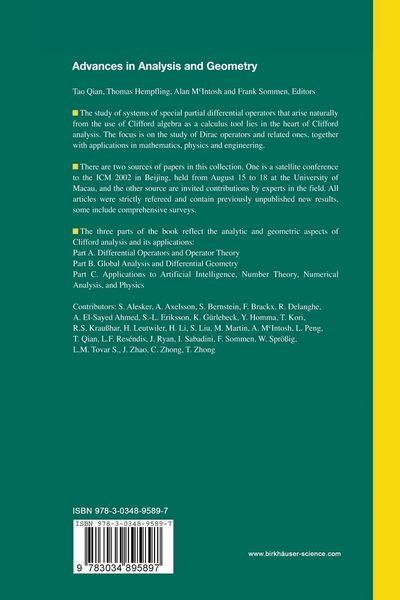 Produktbild: Advances in Analysis and Geometry