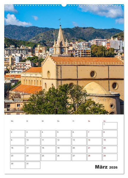 Produktbild: Messina - Reiseplaner (Wandkalender 2026 DIN A2 hoch), CALVENDO Monatskalender