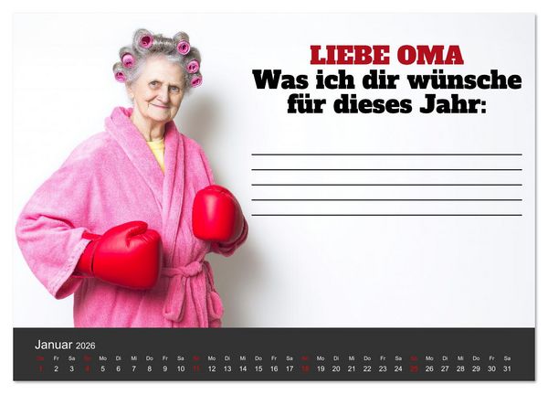 Produktbild: Kalender f&uuml;r Oma - Was ich dir sagen will (Tischkalender 2026 DIN A5 quer), CALVENDO Monatskalender