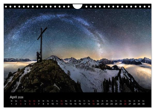 Produktbild: Sternensucher - Landschaft unter Sternen (Wandkalender 2026 DIN A4 quer), CALVENDO Monatskalender