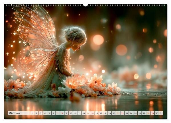 Produktbild: Zauberlicht und Elfenfl&uuml;gel (hochwertiger Premium Wandkalender 2026 DIN A2 quer), Kunstdruck in Hochglanz