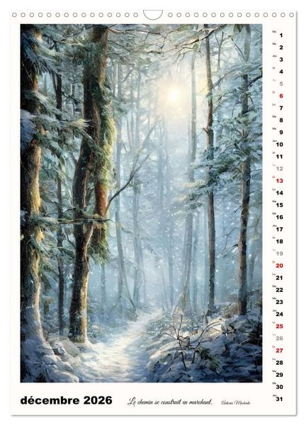 Produktbild: Chemins de fantaisie (Calendrier mural 2026 DIN A3 horizontal), CALVENDO calendrier mensuel