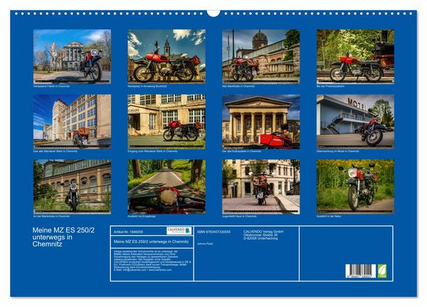 Produktbild: Meine MZ ES 250/2 unterwegs in Chemnitz (Wandkalender 2026 DIN A2 quer), CALVENDO Monatskalender