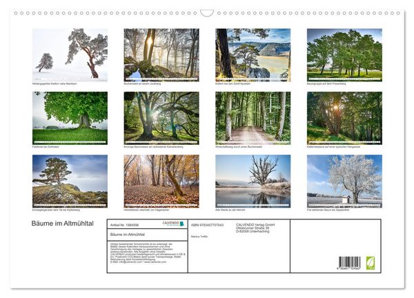 Produktbild: B&auml;ume im Altm&uuml;hltal (Wandkalender 2026 DIN A2 quer), CALVENDO Monatskalender