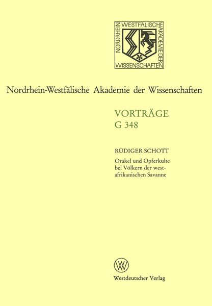 Produktbild: Orakel und Opferkulte bei V&ouml;lkern der westafrikanischen Savanne
